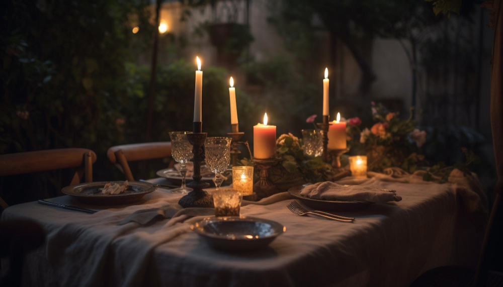 Can I plan a candlelight dinner with a custom menu?